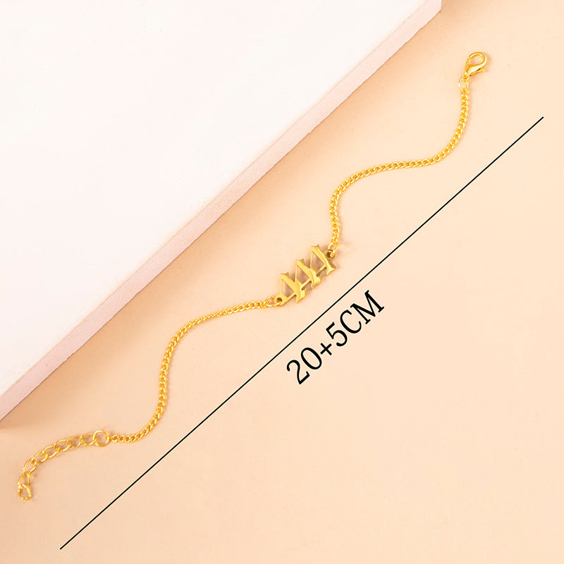 Bracelets à chaîne Numéro de Numéro inoxydable pour les femmes