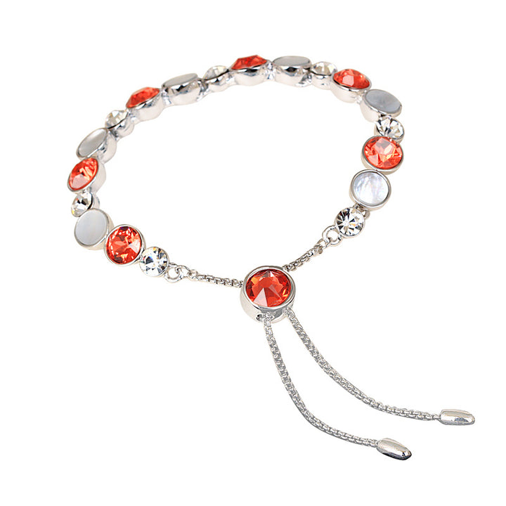 Tempérament Ornements de bracelet réglable en cristal autrichien pour les cadeaux d'anniversaire des copines