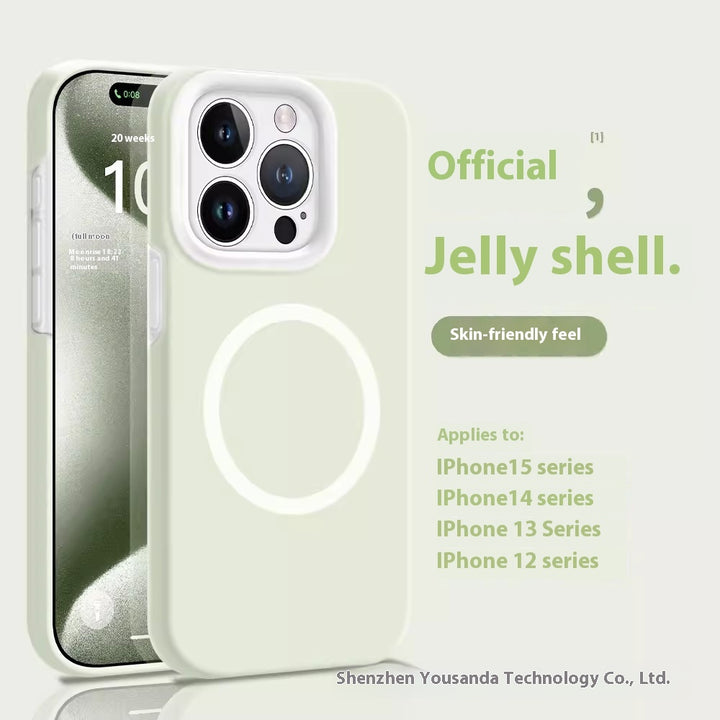 Étui de téléphone à gel de silice magnétique à jelly liquide