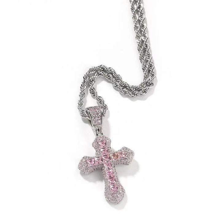 Europese en Amerikaanse Diamond Cross ketting Hip Hop -trend