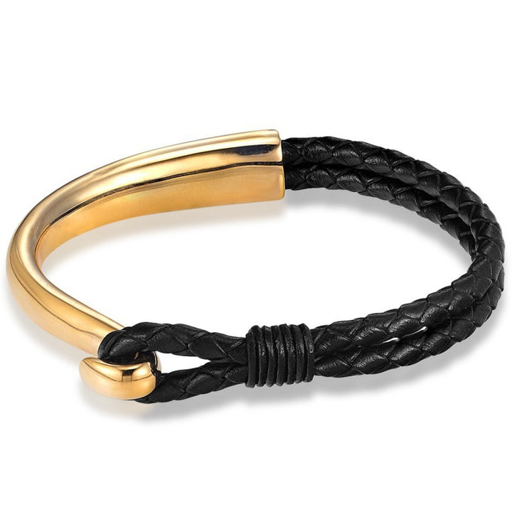 Simple Fashion Curved Buckle Stainless Steel Bracelet