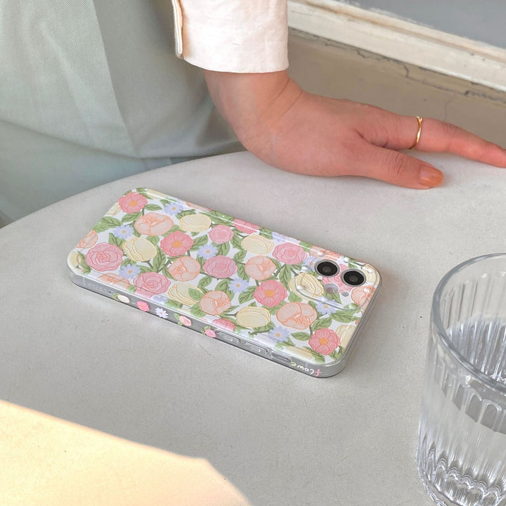 Side New Flower Silicone Phone Case