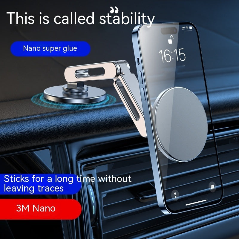 Portador de telefone magnético Holding Screen Carro de 360 ​​graus de alumínio de alumínio de metal rotativo