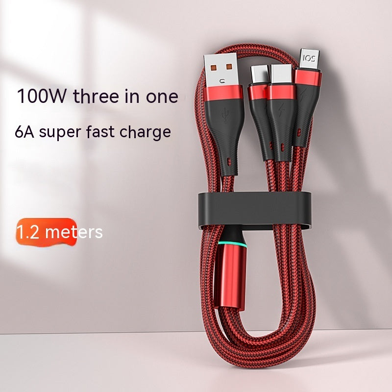 3-in-1 6A Fast Charging Data Cable