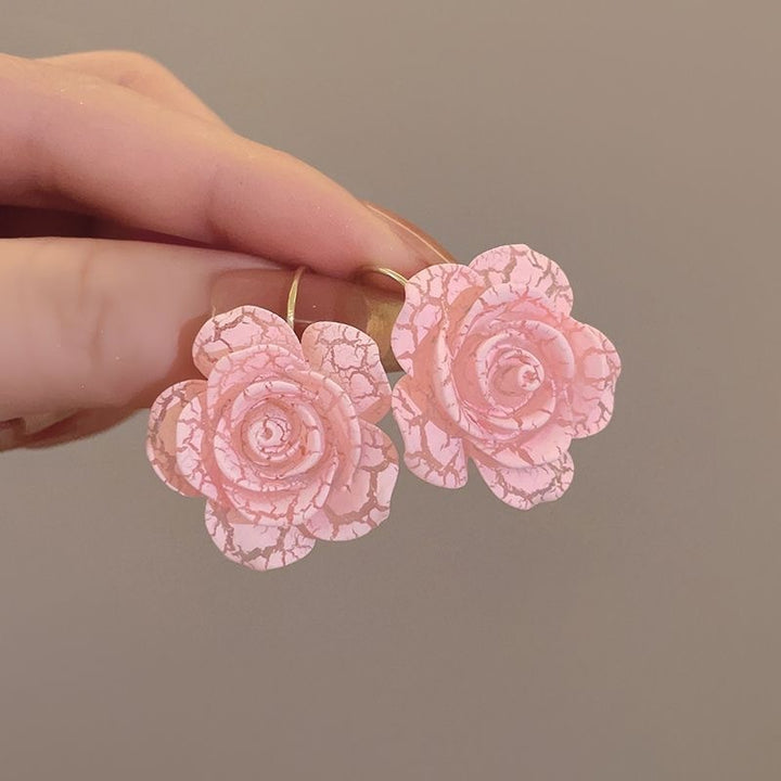 Resin Flower Earrings Fashion Girl