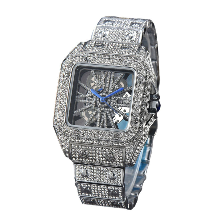 Damen Diamond Fashion Steel Gurt Wache