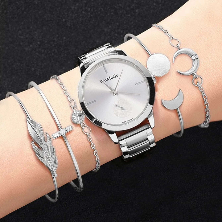 Популярные женские часы Business Quartz Watch Bracelet Suit