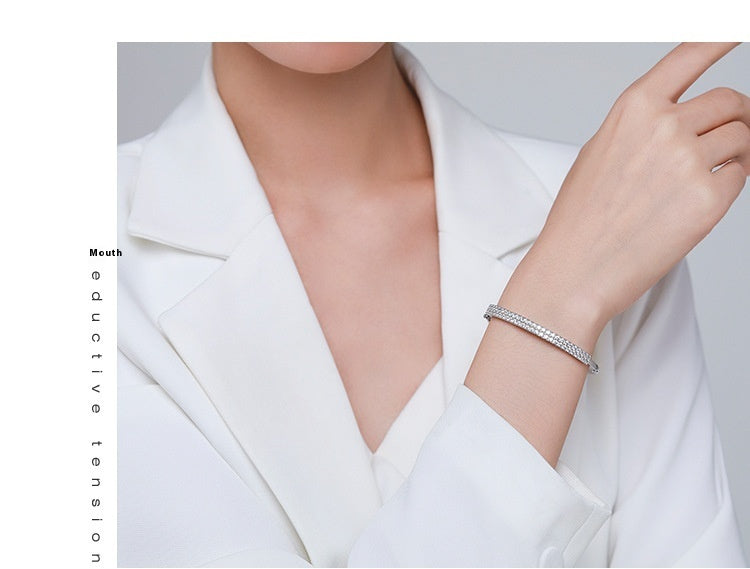 Bracelet de diamant de mode simple Swey Design Women S925 Silver Starry Sky