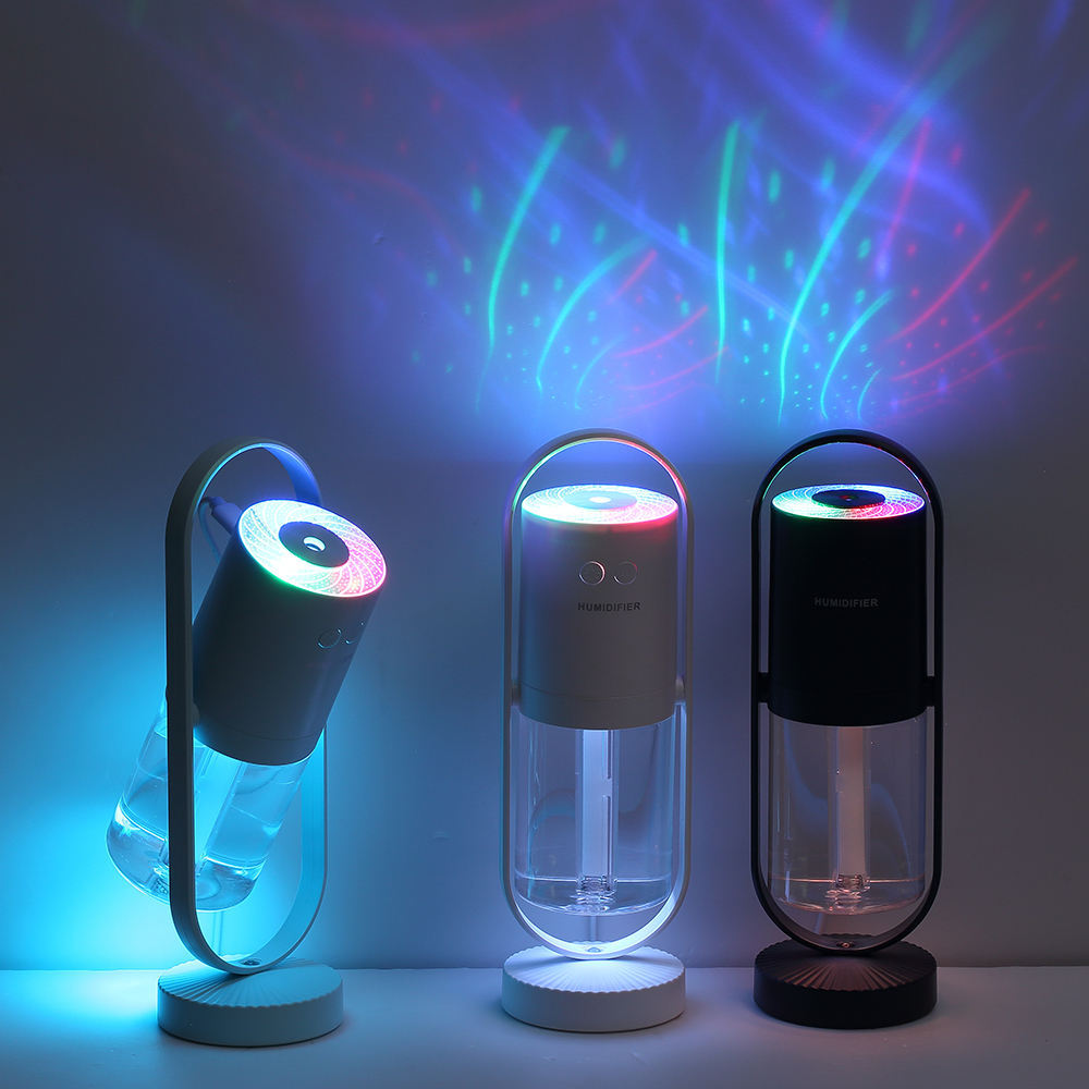 200 ml tragbarer farbenfroher Lichtbefeuchter USB wiederaufladbares Auto -Luftbefeuchter