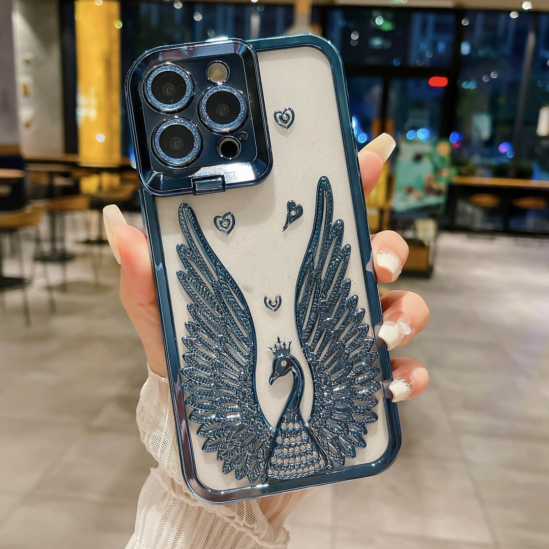 Angel Wing Frame Bracket Electroplating Three-dimensional Phone Case
