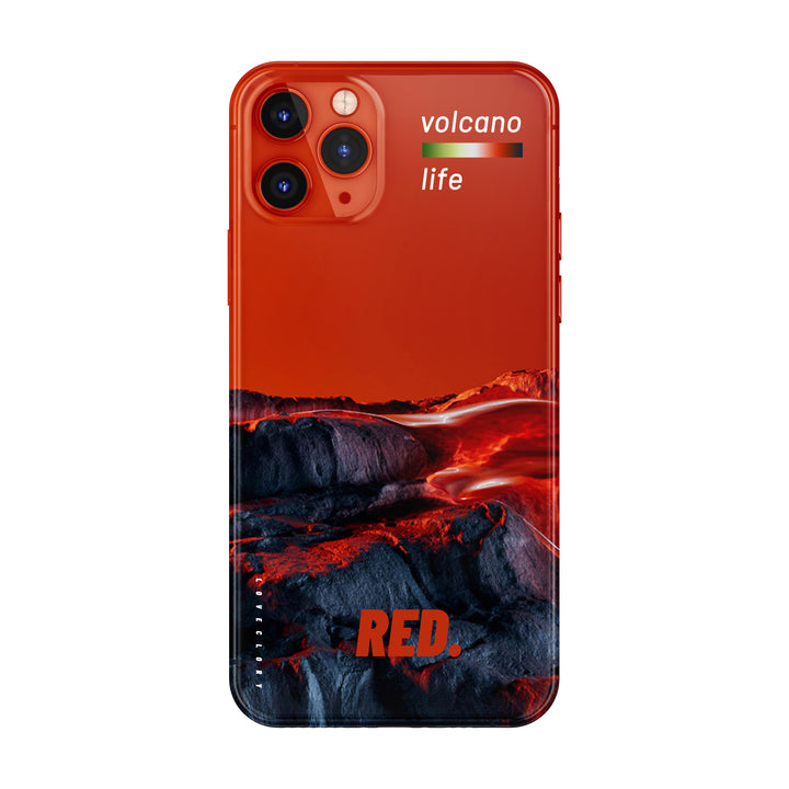 Compatible con Apple, Clory Original Red Volcano iPhone12 Mobile Telephone