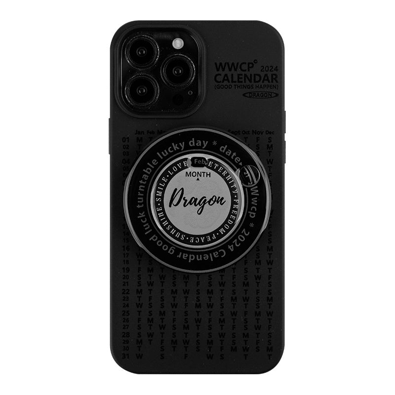 Magnetic Bracket Phone Case Rotating Decompression Black Biodegradable Suitable  Phone Case