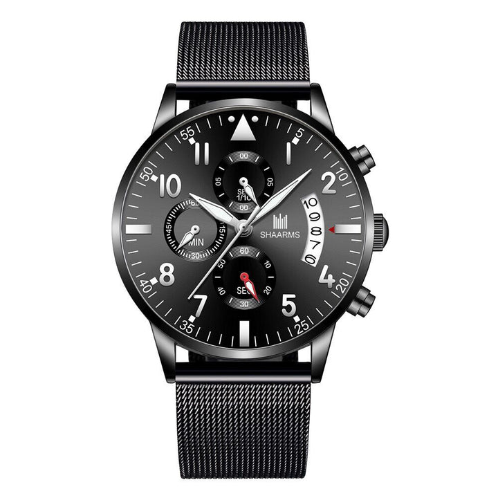 Concept Men's Mesh Strap Calendar Quartz Watch