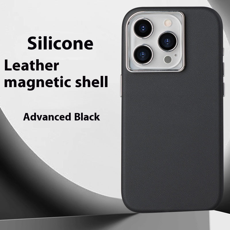 Silicone All-inclusive Leather Phone Case Magnetic Suction