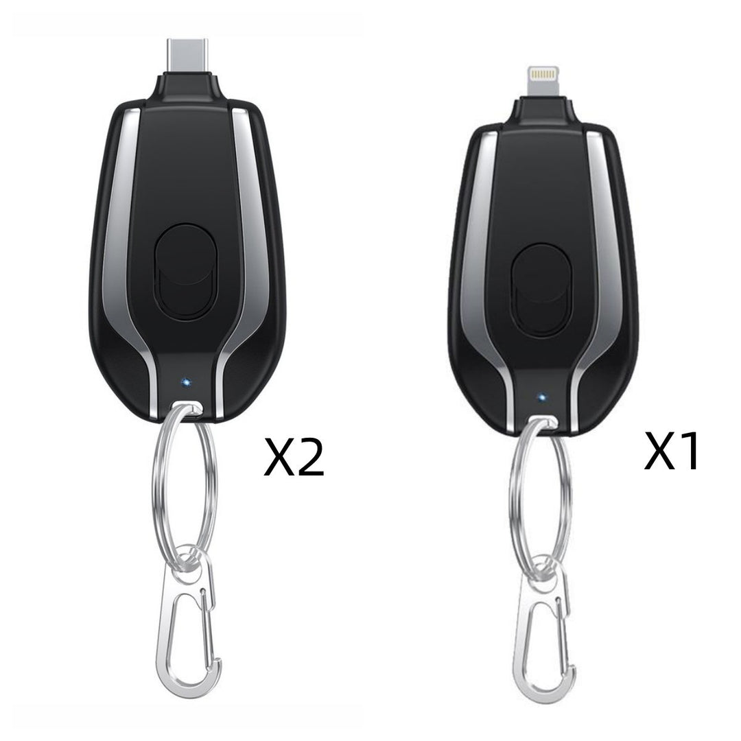 1500 mAh Mini Power Emergency Pod Keychain Charger met Type-C Ultra-compacte mini-batterij Pack snel opladen Back-up Power Bank