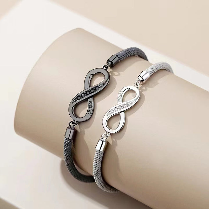 Mobius Ring Paar Armband Sterling Silber Paar
