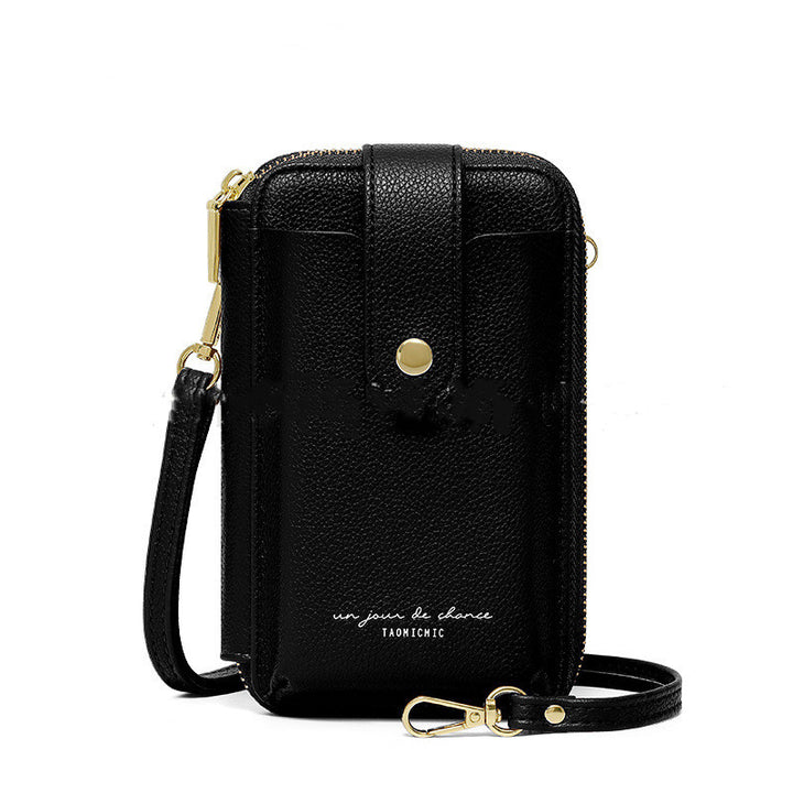 Korean Style Advanced Simple Large Capacity Vertical Creative Mobile Phone Bag Women's Pu Purse