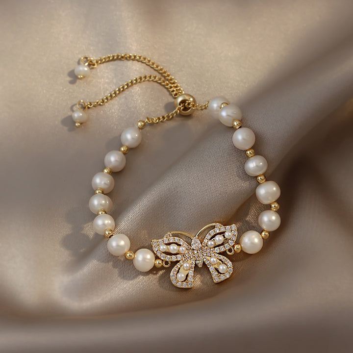 Bracelet Pearl Real Gold Plating Bracelet Sweet Bracelet