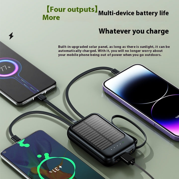 Unité de charge solaire avec Cable Camping Portable Alimentation mobile de grande capacité