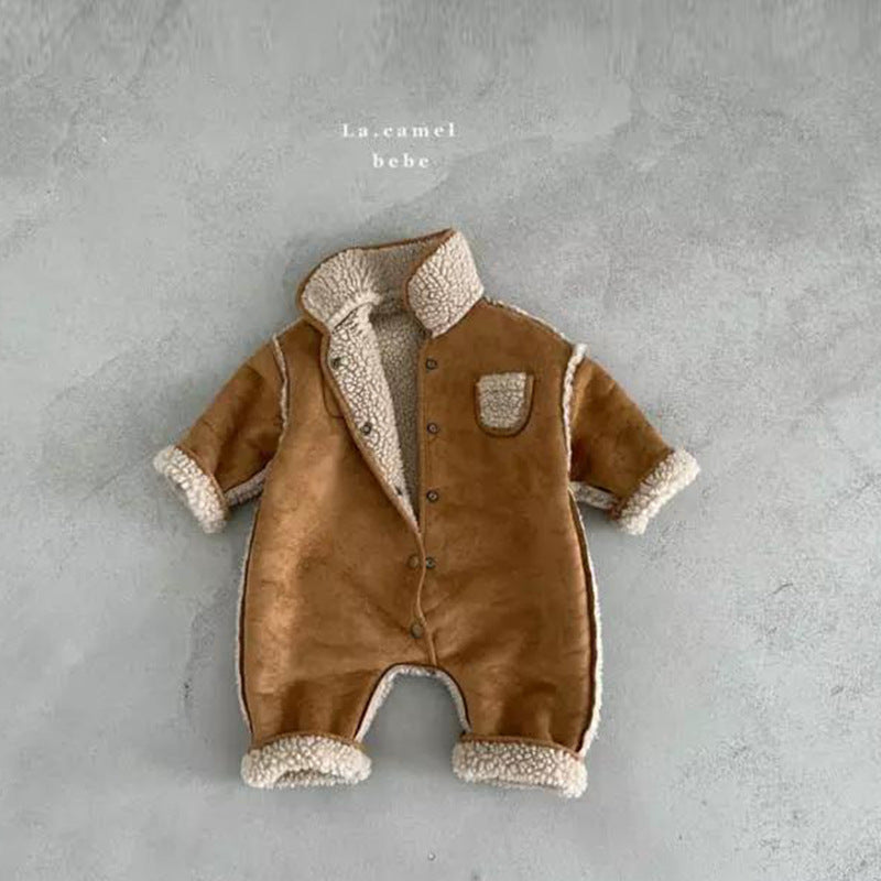النسخة الكورية من ملابس الأطفال للأولاد بذلة قطيفة للأطفال