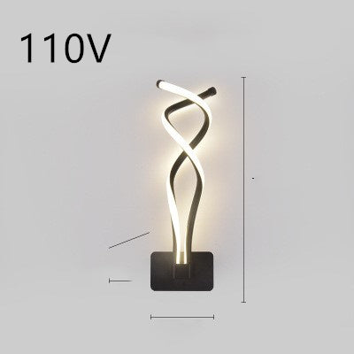 LED -wandlamp Noordelijke minimalistische slaapkamerlamp