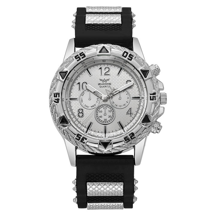 Reloj de dial grande premium masculino