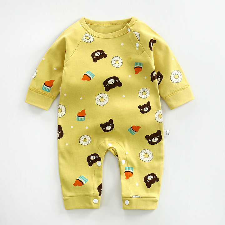 Vestiti per neonati in cotone a maniche lunghe pagliarie