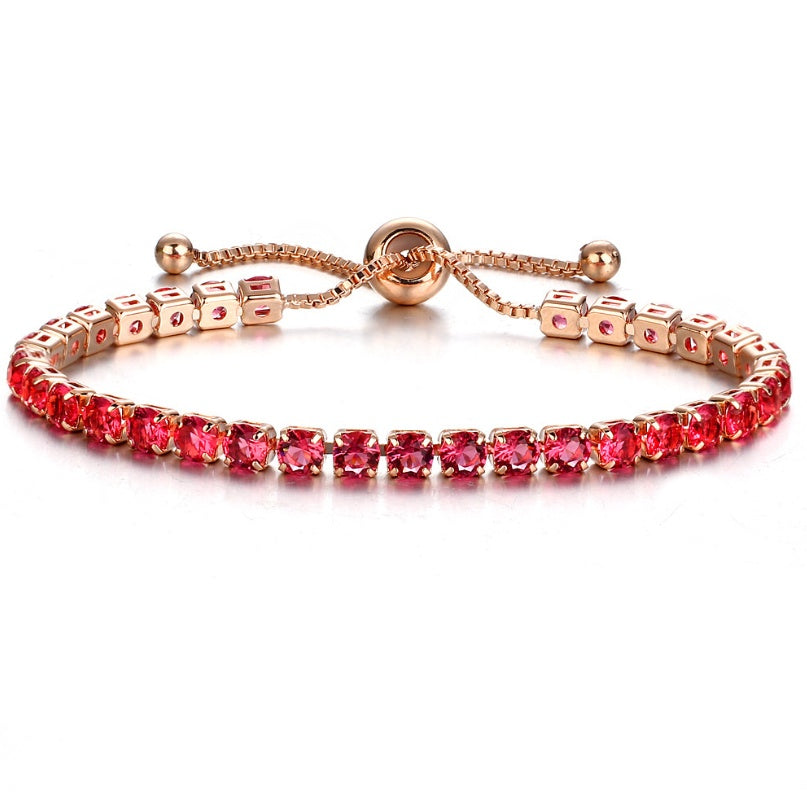 Joyería exclusiva europea y estadounidense pulsera de empuje de cristal de cristal damas damas de diamante de diamante completo al por mayor