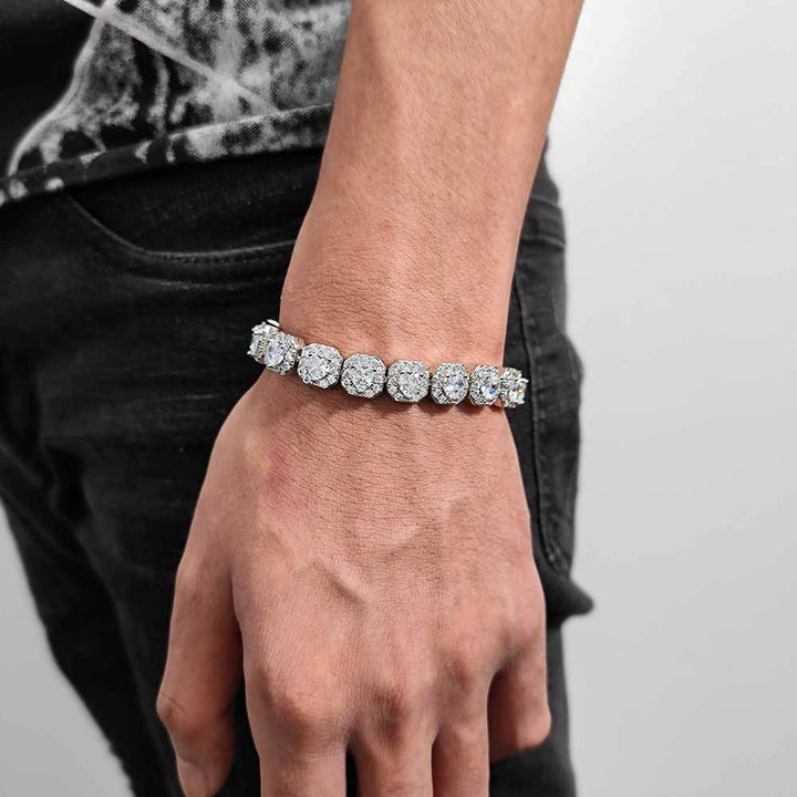 Personality Diamond Stud Hip Hop Men's Bracelet