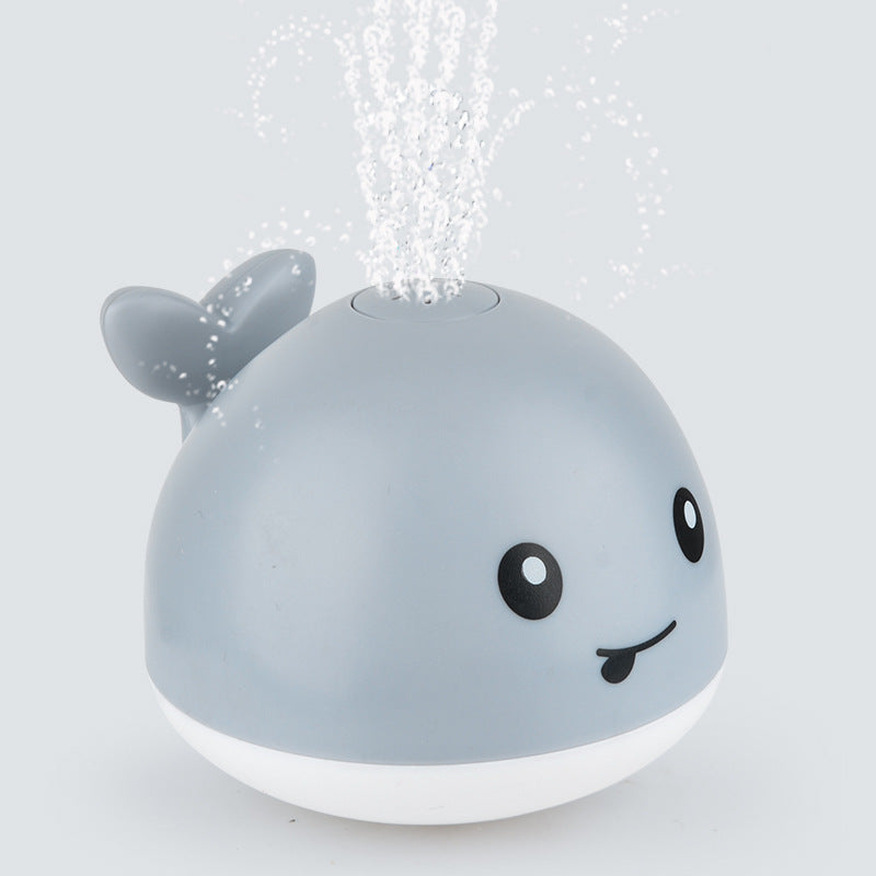 Нова бебешка баня за баня за баня електрическа индукция на китове спрей малка играчка