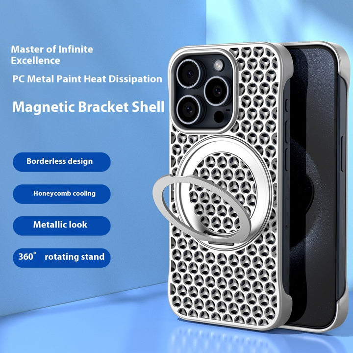 Phone Case Magnetic Suction Frameless Cooling Rotating Bracket