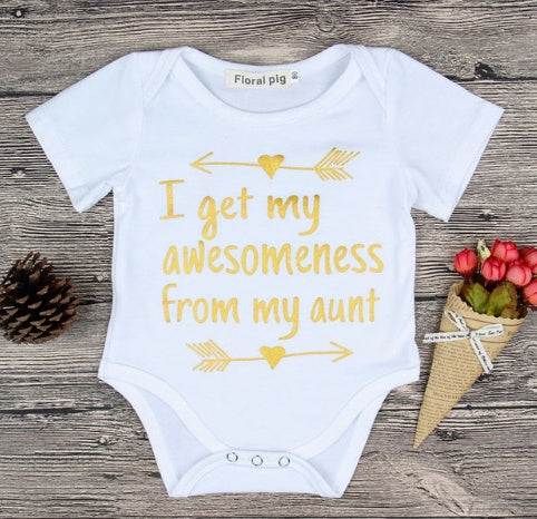 Ropa de bebé recién nacido Funny 1er cumpleaños Carta de papá blanca de manga corta Bodysuits pequeños algodón de algodón