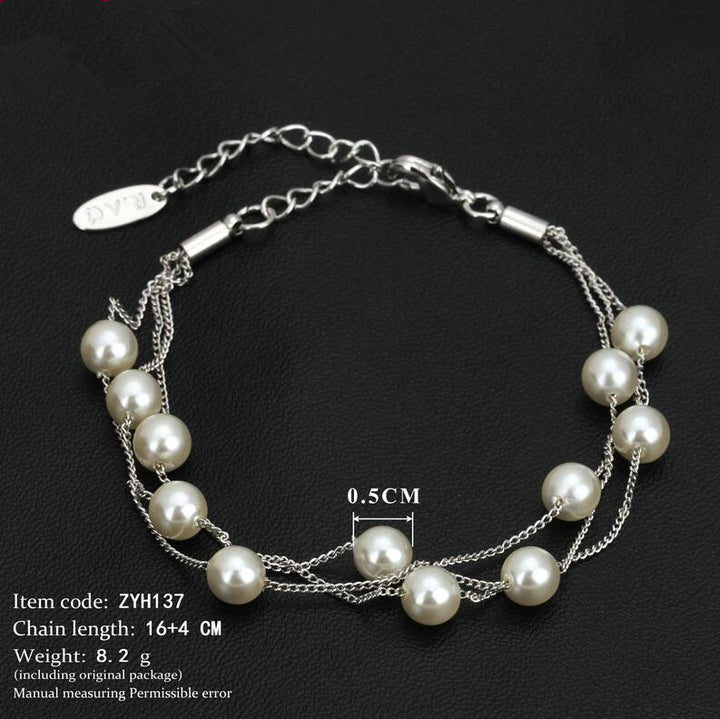 The  Pearl Bracelet Necklace  Gold Jewelry For Women Gift Party Wholesale