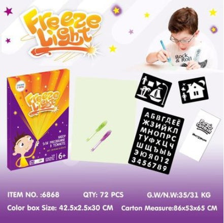 Educational Toy Draw Pad 3D Magic 8 Efeitos de luz Puzzle Board SketchPad