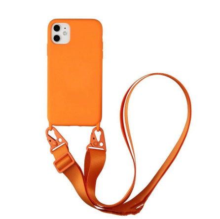 Kompatibel med eple, enkel ensfarge som er egnet for rygg mobiltelefon case messenger stropp skulder stropp lanyard