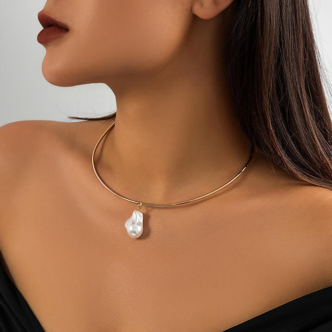 Frauenmodemetemperament geformte Perlenheilerin Halskette