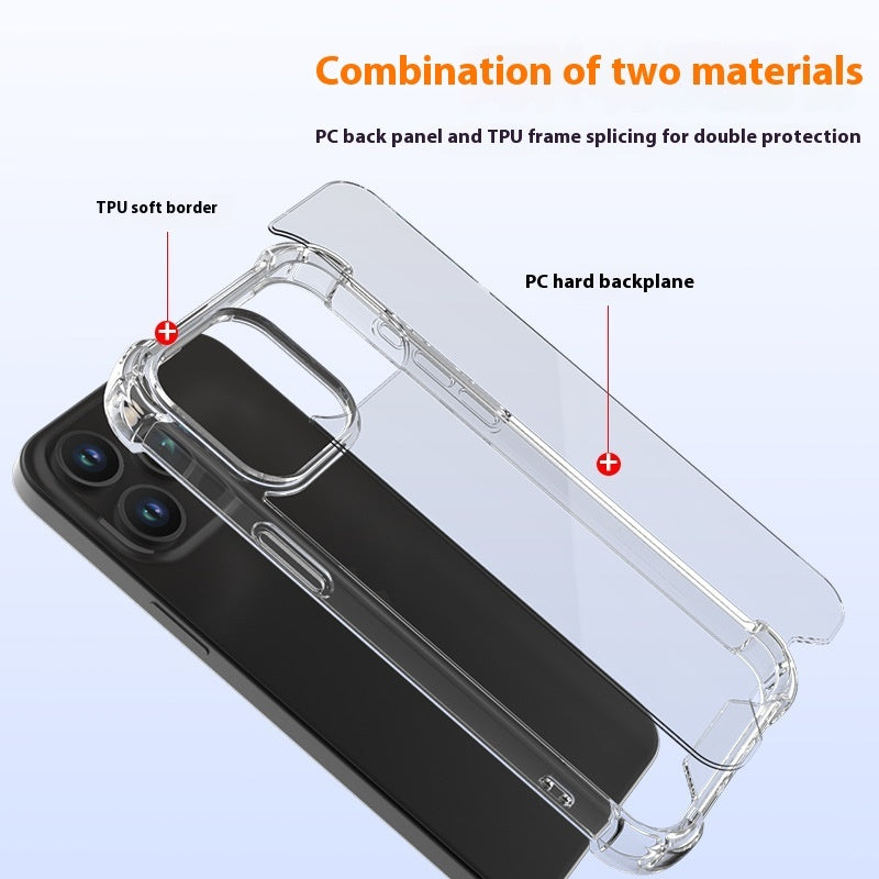 Lämplig för 15 telefonfodral som sommaren högklassig fläckbeständig transparent telefonfodral