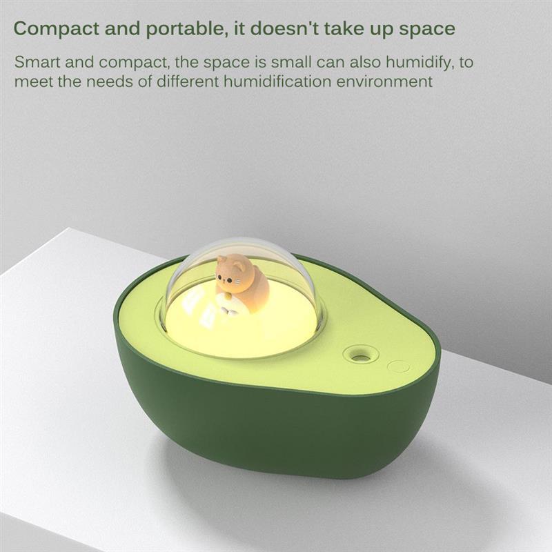 Avocado mini pulvérisation humidificateur USB Charging Night Light Porpor Pulporner pour la voiture à domicile