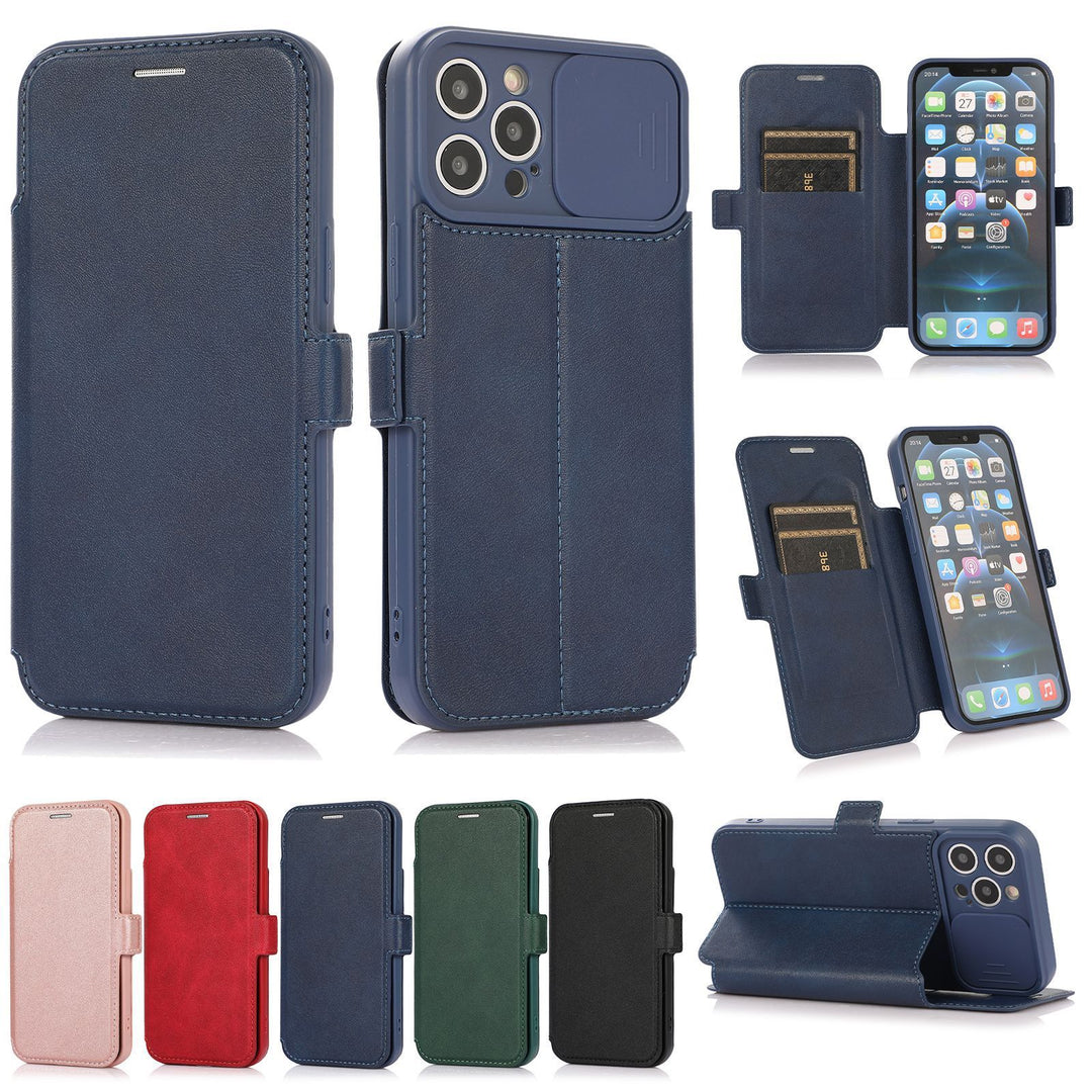 Toc de ferestre Potrivit pentru carcasă pentru telefon mobil Protecție lentile Push-Pull Flip Holster