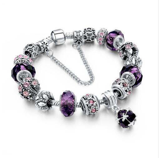 Kristallperlen Armbänder & Armreifen Schlangenkette Charme Armbänder für Frauen Schmuck