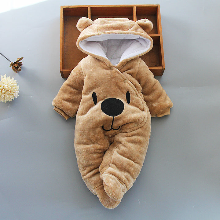 かわいい冬の熊の赤ちゃんのロンパー
