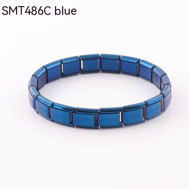 Bracelet de mode électroplate de matériau en acier inoxydable bracelet personnalisé amovible