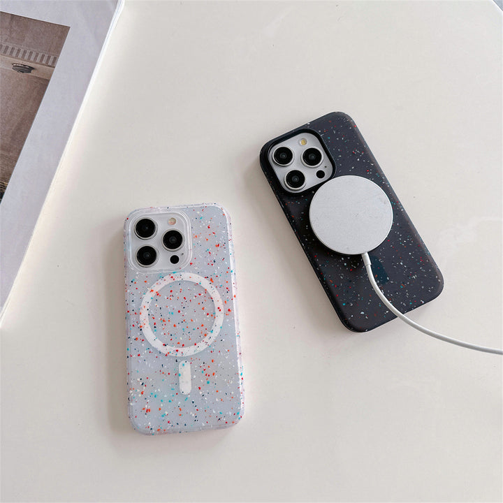 Liquid Silicone Splash Ink Magnetic Gradient Color Phone Case