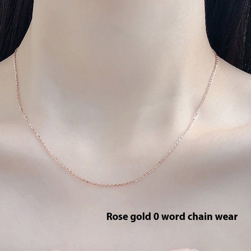 Entire Sterling Silver S 925 Million Energy Chain O Word Box Chain Electroplated Platinum 18K Gold