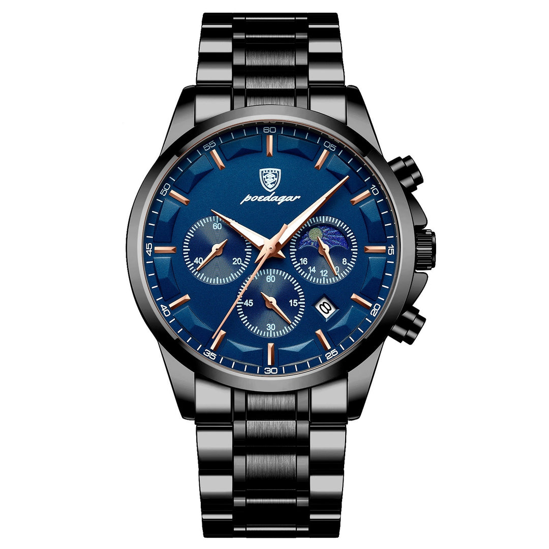 Sport heren horloges multifunctioneel waterdichte kwarts horloge