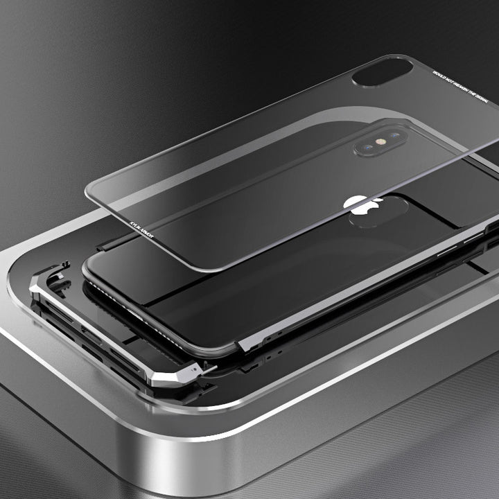 Transparent tempered glass phone case