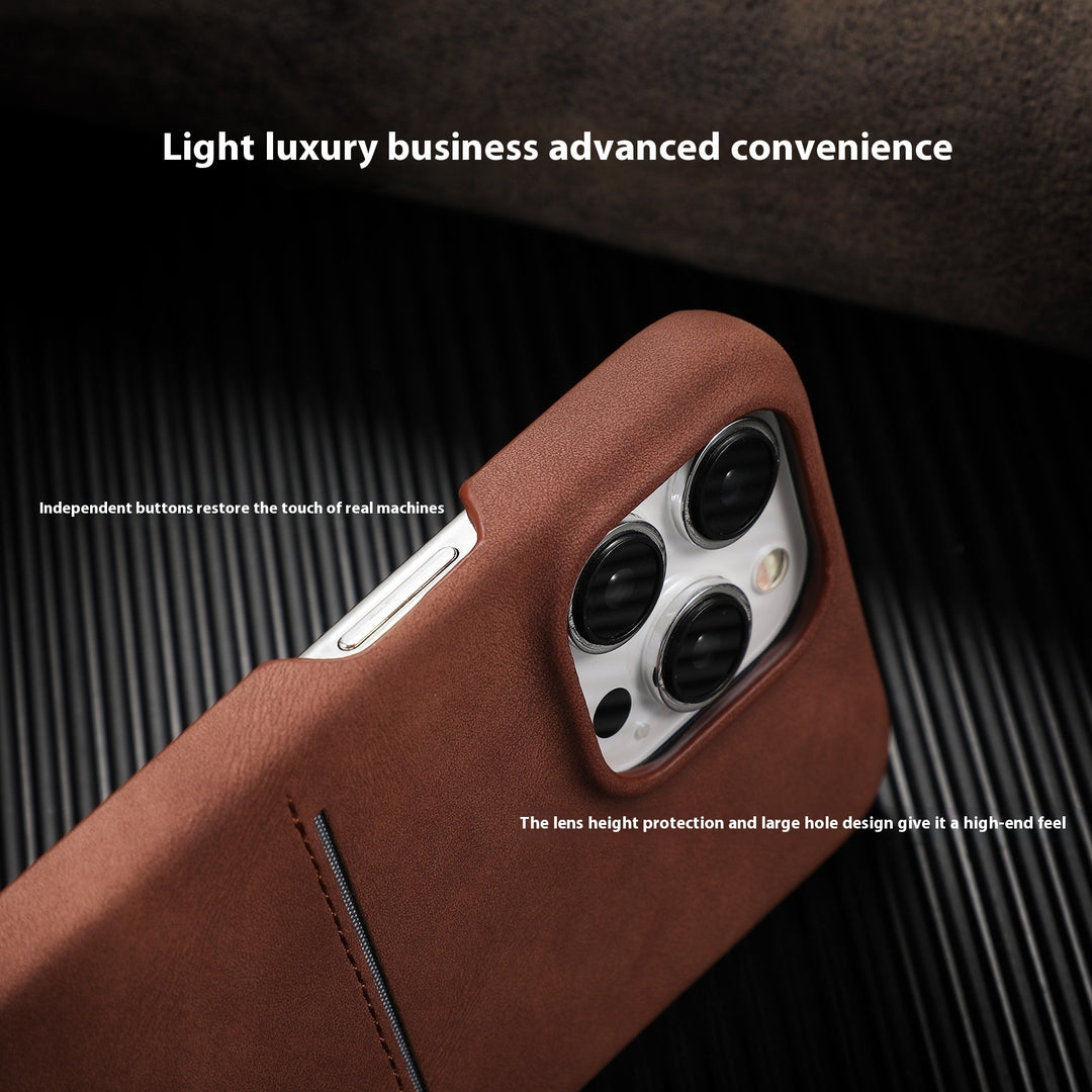 Geschikte telefoonhoesje Sheepskin Feeling Business Drop-resistente beschermende dekking