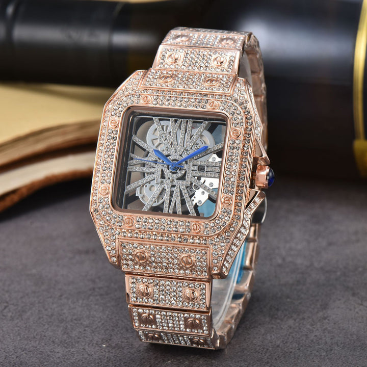 Reloj de acero de moda de diamantes femeninos