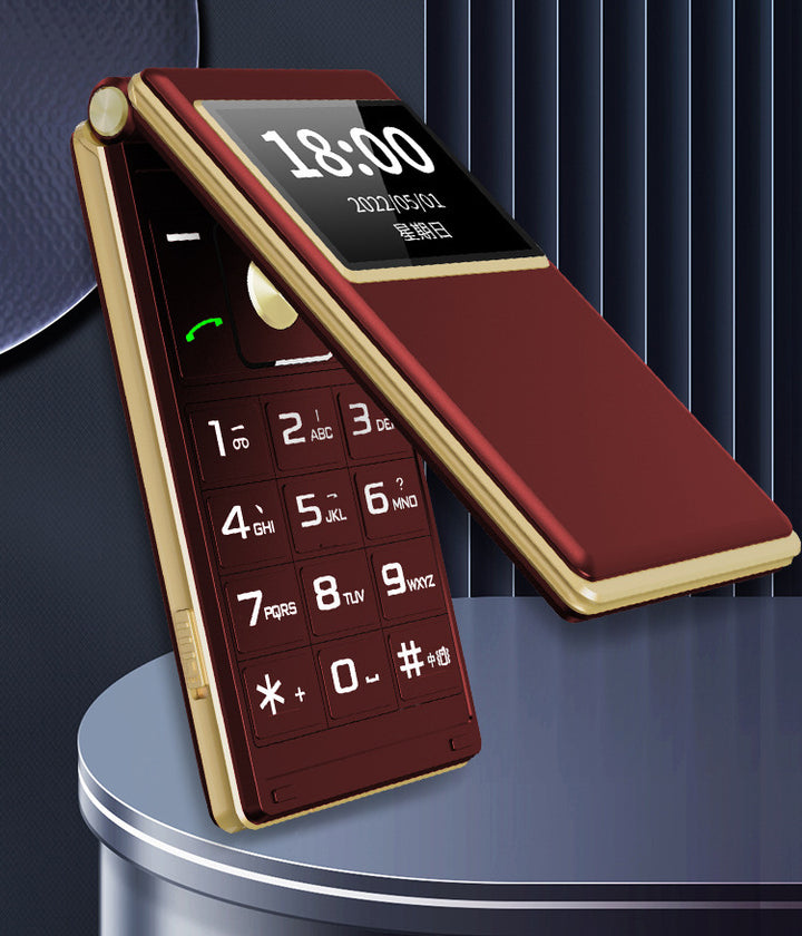 Botón de flip de pantalla doble de pantalla grande Teléfono móvil de edad avanzada