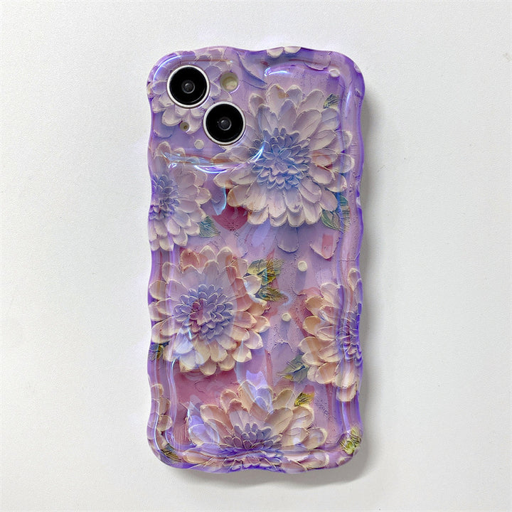 Case de teléfono de Camellia de pintura al óleo retro